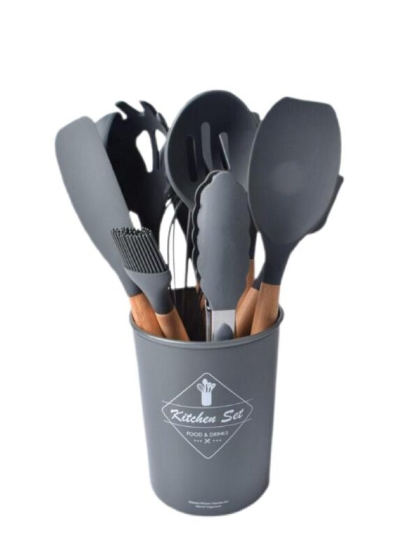 Set utensilios de cocina 12 piezas gris – Boom Boom Kidz